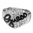 Guess Pave Heart Ring
