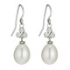 Sparkle Silver Cultured Freshwater Pearl Earrings